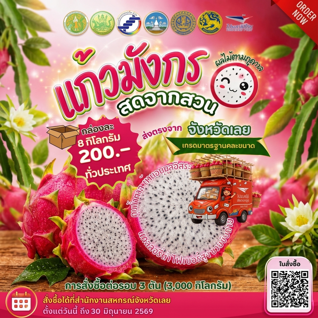 ใบสั่งซื้อแก้วมังกร